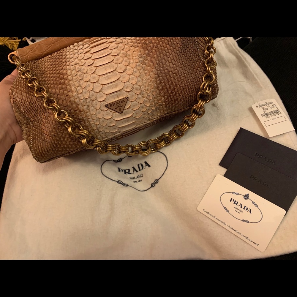 👜 PRADA PITONE CERNIERA BAG 👜 - Picture 4 of 16